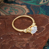 4 Prong Classic Round Moissanite Engagement Ring for Women